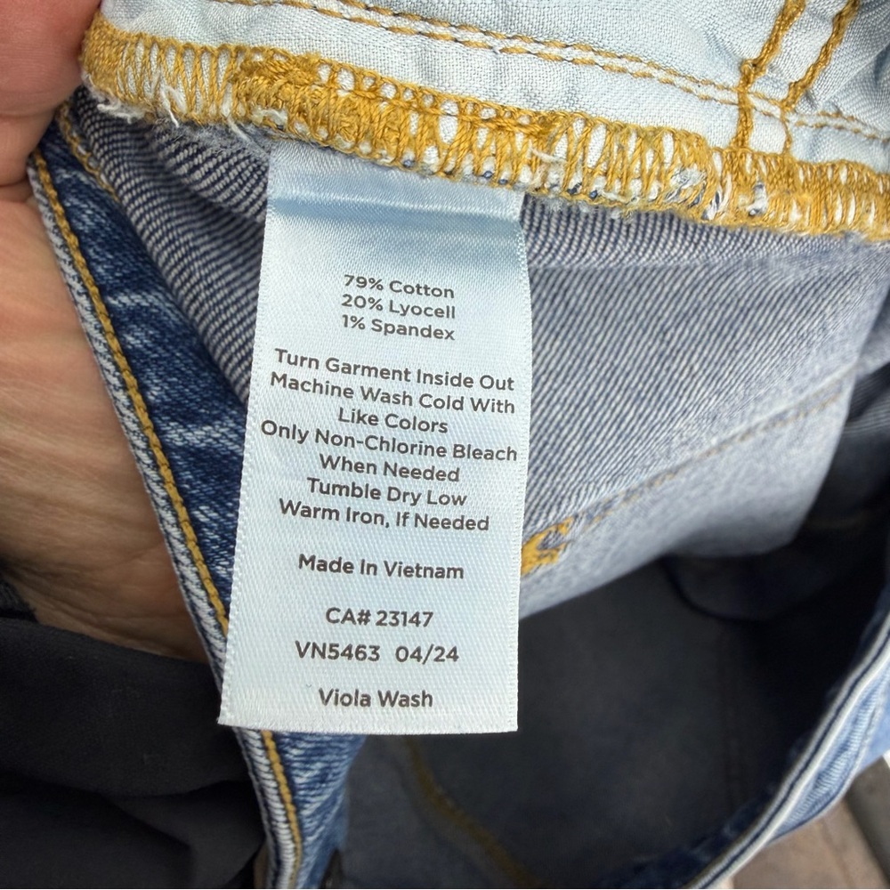 Talbots Wide Straight Ankle Cuff‎ Jeans - Viola Wash sz 16W - Picture 10 of 11